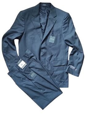 Mens Coal Two-Piece Suit Jacket & Trousers 38Regular  29×30 Suit Set